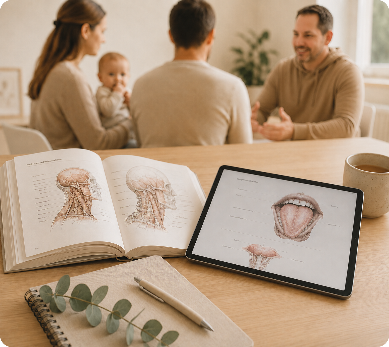 Funktionelle Diagnostik bei Zungenbandverkürzung, oralen Restriktionen und Mundatmung im Kompetenzzentrum KörperRaum für Säuglinge, Kinder und Erwachsene.
